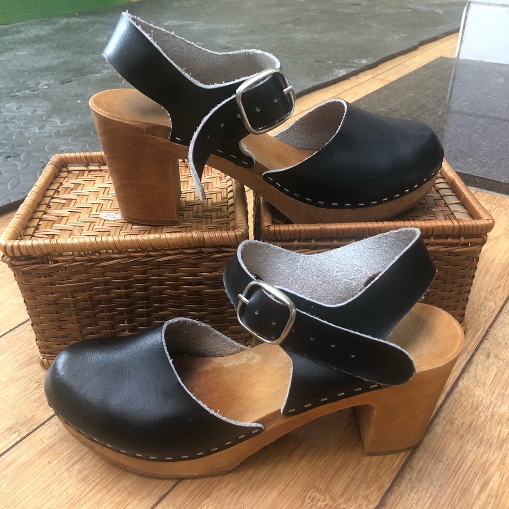 Handmade wooden clogs